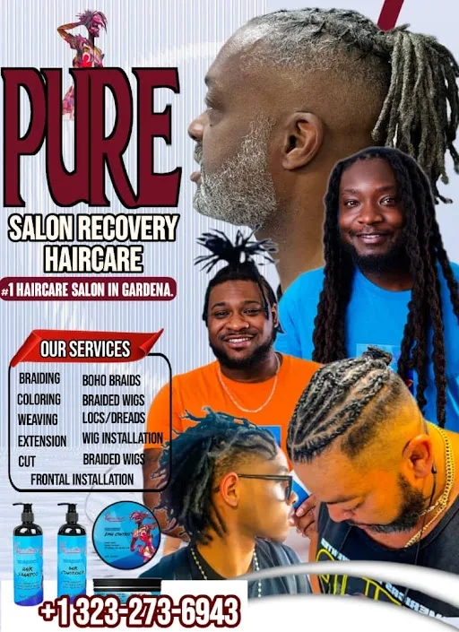 Collage Featuring Diverse People with Various Braids and Hair Care Products